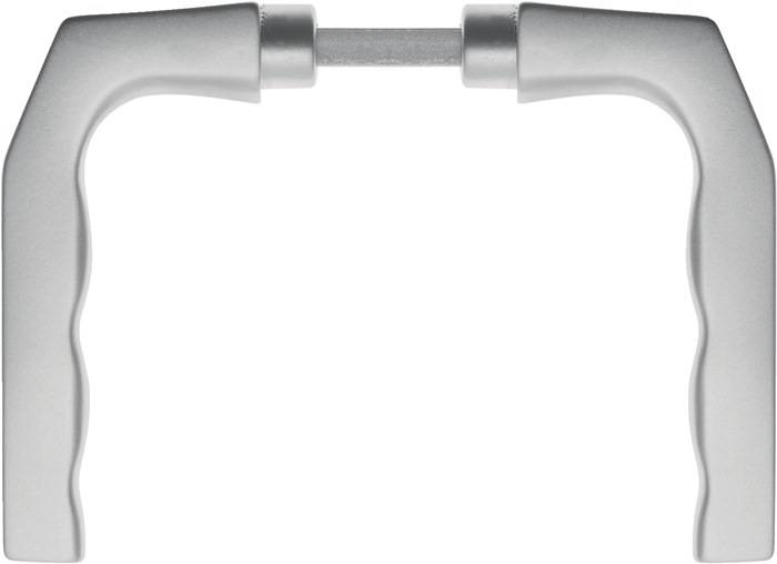 Türdrückerpaar 125Z Alu.F1 o.Rosetten VK 8mm EDI