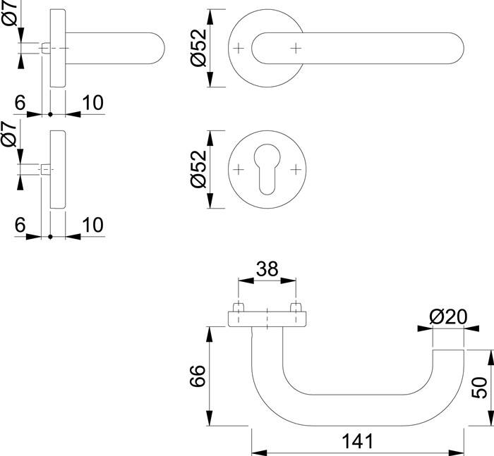 Rosettengrt.Paris E138/42H/42HKVS VA F69 rd.PZ DIN L/R D/D HOPPE