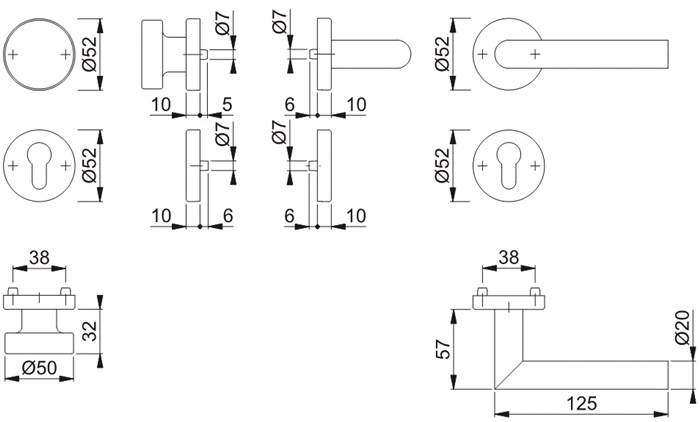 Rosettengrt.Ams.E58/42H/42HKVS/1400 VA F69 rd.RWSK/OL DIN L/R fl.D/K HOPPE