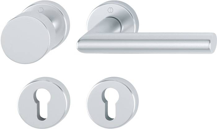 Rosettengrt.Ams.58/42KV/42KVS/1400 Alu.F1 rd.PZ DIN L/R fl.D/K HOPPE