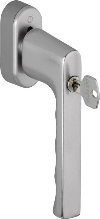 Fenstergriff Hamburg 0700S/UD9020 Alu.F9/stahlfarben 32-42mm abschl.HOPPE
