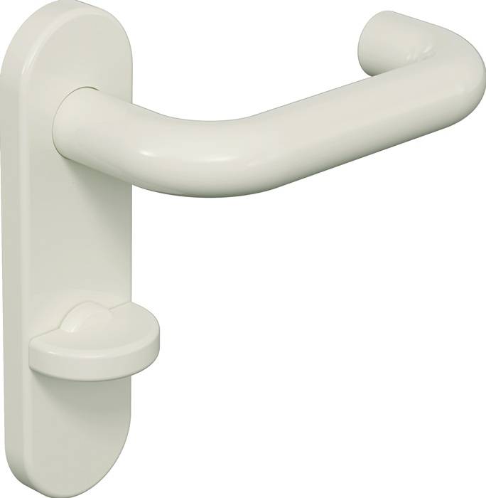 Kurzschildgarnitur 111R02.110 99 Ku.99 FBM rd Drückergrt.HEWI