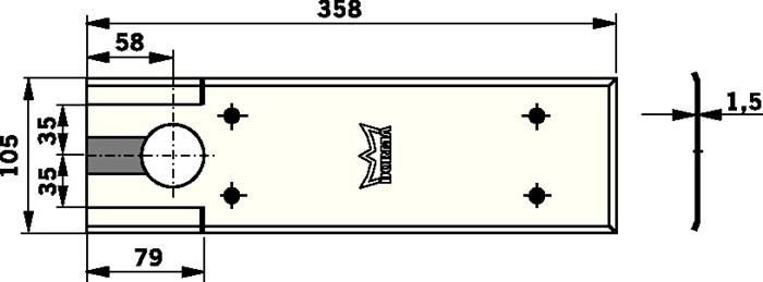 Deckplatte BTS 80/BTS 80 F/BTS 80 EMB/BTS VA feinmatt DORMAKABA