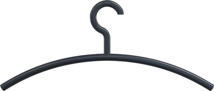 Kleiderb.570.1 90 Ku.90 tiefschwarz B.450mm H.190mm HEWI