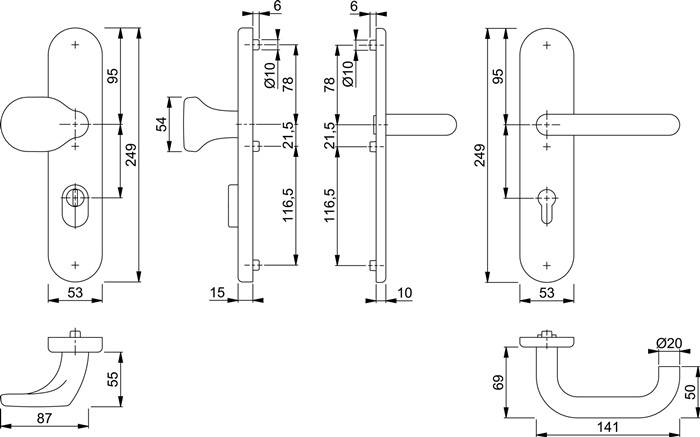 FS-Schutzgrt.Paris FS-E86G/3331/3310/138F VA F69 D/K TS 42-47mm PZ rd