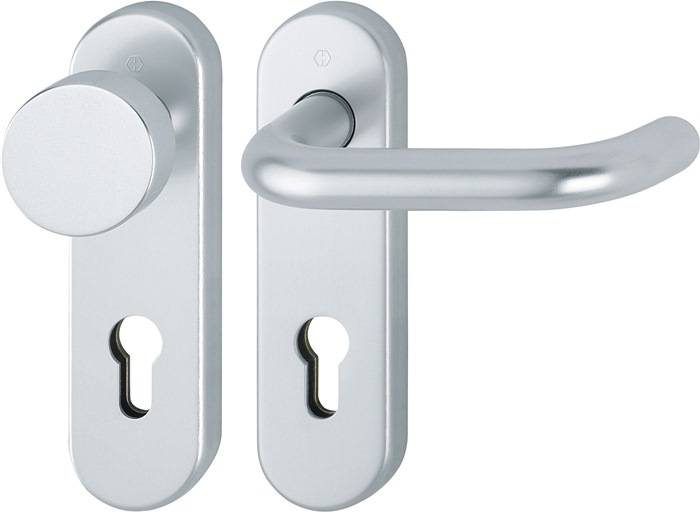 FS-Garnitur Paris FS-58/353KH/138 Alu.F1 D/K TS 45-65mm PZ rd DIN L/R HOPPE