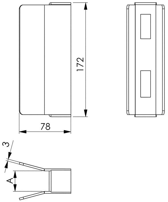 Schiebetorschließkasten 147S-40 blk z.Anschweißen AMF