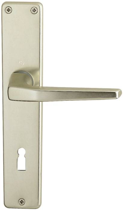 Türdrückerpaar Frankfurt 117L Alu.F2 o.Rosetten VK 8mm HOPPE