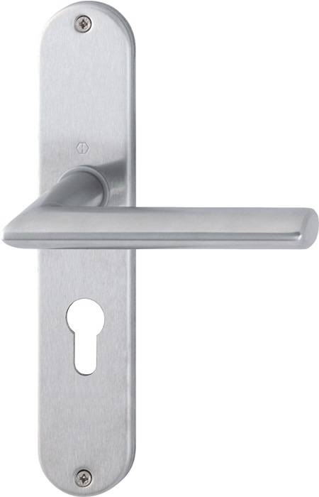 Langschildgarnitur Stock.E1140Z/302 VA F69 PZ 72mm DIN L/R HOPPE