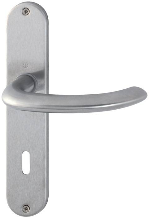 Langschildgarnitur Mar.E1138Z/302 VA F69 OB 72mm DIN L/R HOPPE