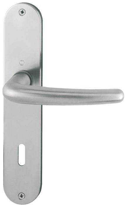 Langschildgarnitur Den.E1310Z/302 VA F69 OB 72mm DIN L/R HOPPE