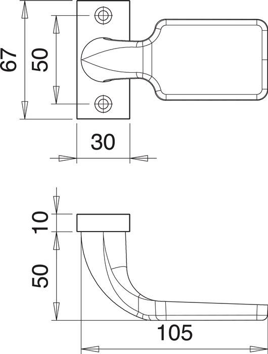 Profiltürknopf 1315/0000 Alu.F1 Aufnahme M12 gekr.EDI