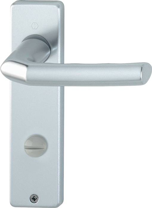 Kurzschildgarnitur Birm.1117/202KP/AP Alu.F1 SK/OL eck.Drückergrt.HOPPE