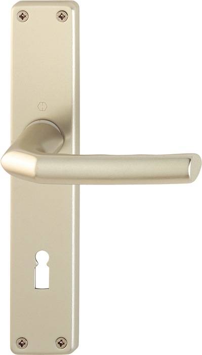 Langschildgarnitur Birm.1117/202SP Alu.F2 OB 72mm DIN L/R HOPPE