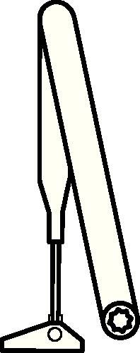 Normalgestänge silber Stand.f.TS 71,TS 72,TS 73V u.TS 83 DORMAKABA