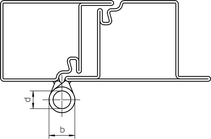 Profilrolle KO 41 Band-L.60mm STA blk Stift-Ø 6mm SIMONSWERK