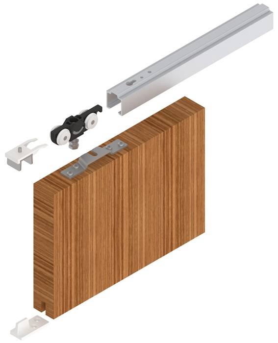 Schiebesyst.73 80kg HLT ab 20mm Kompletts.HELM