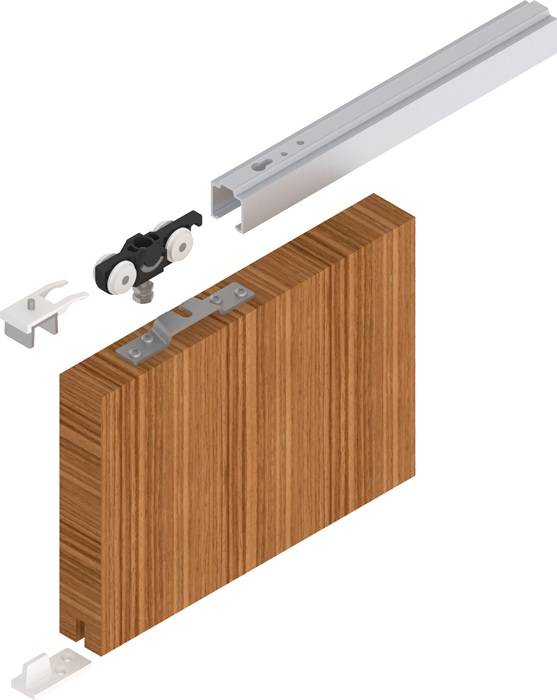 Schiebesyst.73 80kg 2100mm EV1 elox.HLT ab 20mm Kompletts.