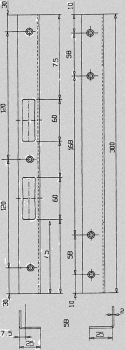 Sicherheitswinkelschließblech L.300mm B.25mm S.2mm VA ma geb.SCHNEGEL