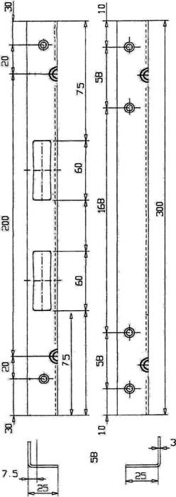 Sicherheitswinkelschließblech L.300mm B.25mm S.3mm STA verz.006/910 SCHNEGEL
