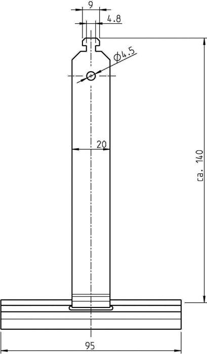 Befestigungsfeder L.140mm Stahlblech