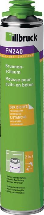 1K-Brunnenschaum FM240 750 ml B2 grün m.Einw.-Handsch.Dose ILLBRUCK 12 Dosen