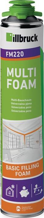 1K-PUR-Schaum FM220 750 ml B2 gelb m.Einw.-Handsch.Dose ILLBRUCK 12 Dosen