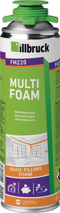 1K-PUR-Schaum FM220 500 ml B2 gelb m.Einw.-Handsch.Dose ILLBRUCK 12 Dosen