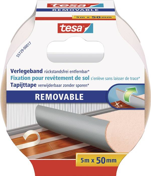 Doppelseitiges Verlegeband 55729 L.5m B.50mm Rl.TESA 6 Stück