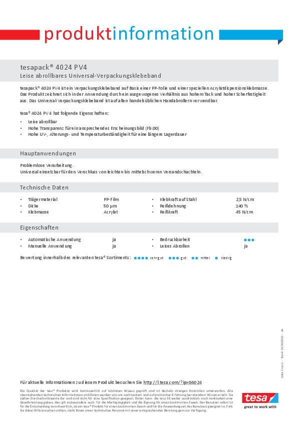Verpackungsklebeband PP tesapack® 4024 chamois L.66m B.50mm Rl. 6 Stück