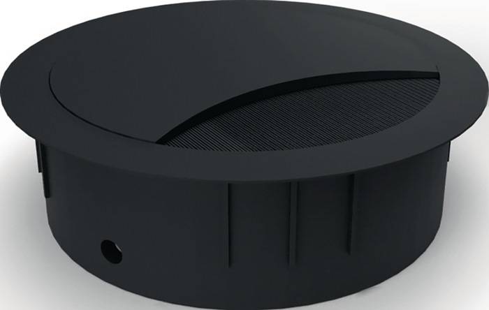 Kabeldf.EXIT R Zamak schwarz EL.-D.60mm 12/144 BMB