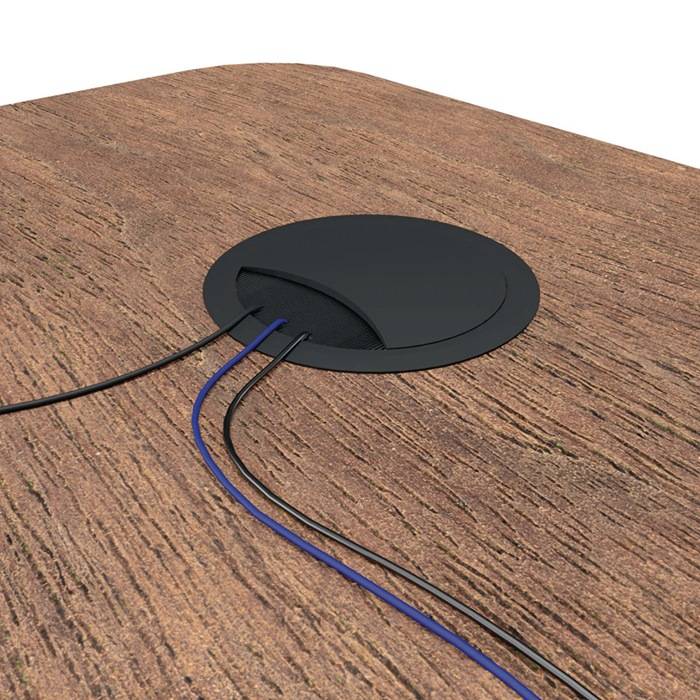 Kabeldf.EXIT R Zamak schwarz EL.-D.60mm 12/144 BMB