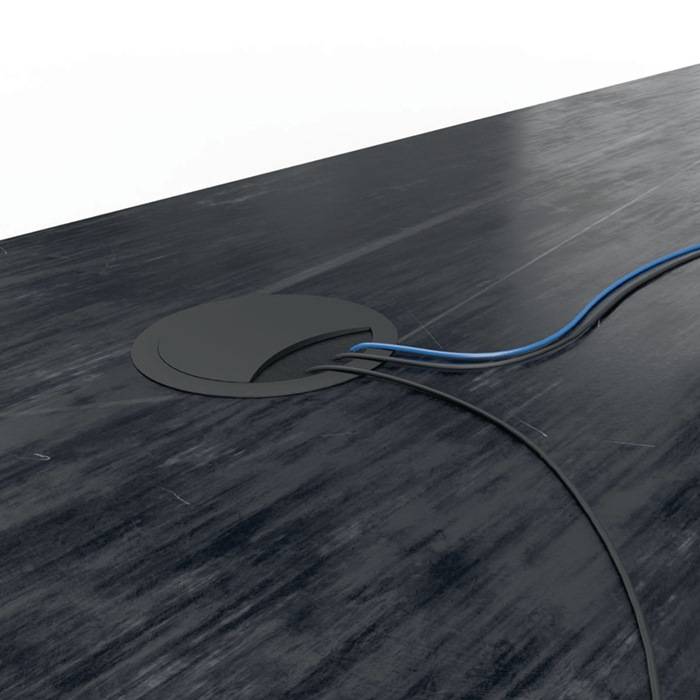 Kabeldf.EXIT R Zamak schwarz EL.-D.60mm 12/144 BMB