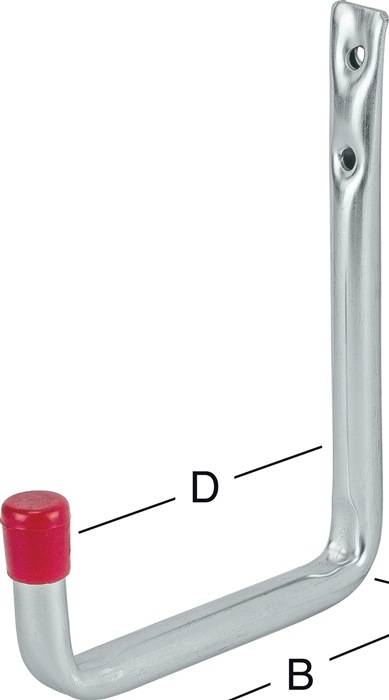 Wandhaken U-Form o.Gummierung A.82mm STA verz.VORMANN