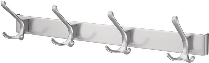 Huthakenleiste 0822-0824 4 Hak.A.96mm LM silberf.elox.H.102mm HERMETA