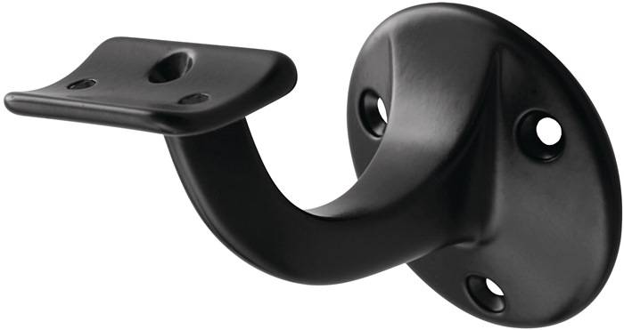 Handlaufträger 3500 Alu.ku.-besch.schwarz D.Wandplatte 56mm