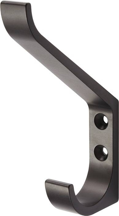 Huthaken 0148 einfach A.86,5mm Alu.schwarz ku.-besch.H.135mm HERMETA