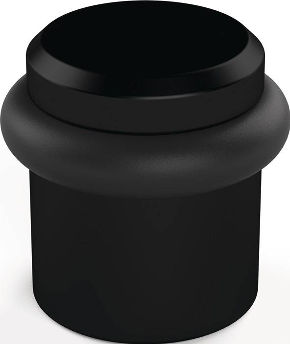 Bodentürpuffer 4735 D.39mm H.36mm Alu.schwarz ku.-besch.Dübelmontage HERMETA