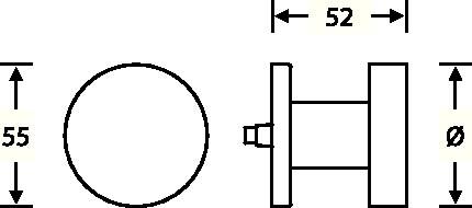 Türknopf 23 0829 0005 Alu.0105 Aufnahme 8mm ger.FSB