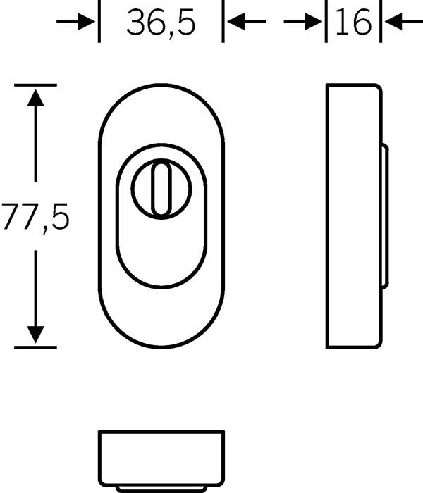 Schutzrosette 73 3249 VA 6204 ov.m.ZA S.16mm FSB