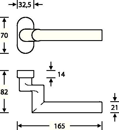 Feuerschutzdrückerlochteil 06 1076 VA 6204 ger.4-KT.9mm FSB