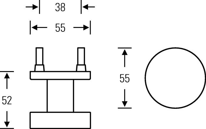 Türknopf 23 0829 03400 VA 6204 Aufnahme M12 ger.FSB