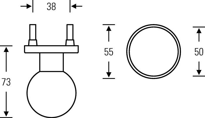 Türknopf 23 0802 03400 VA 6204 Aufnahme M12 ger.FSB