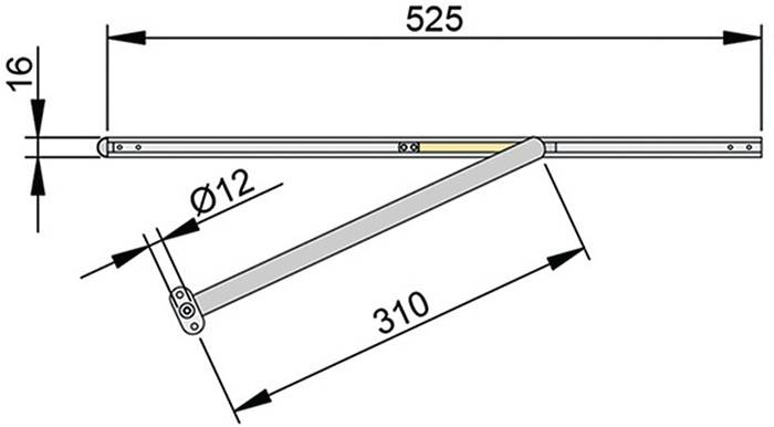 Türöffnungsbegrenzer Porti f.Türblatt-B.610-719mm Holz-und Metallzargen 120Grad