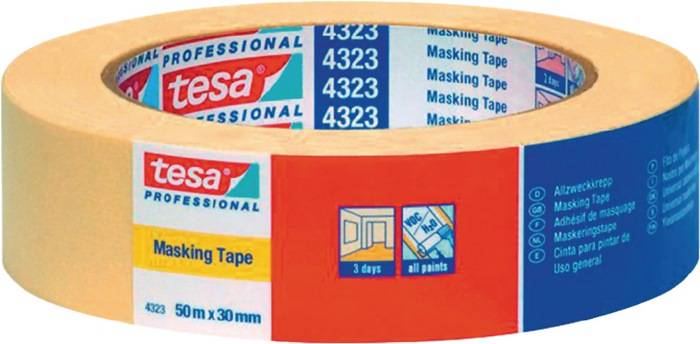 Kreppband 4323 leicht gekreppt hellbeige L.50m B.30mm Rl.TESA