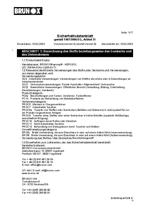 Rostumwandler epoxy® 150 ml Spraydose BRUNOX