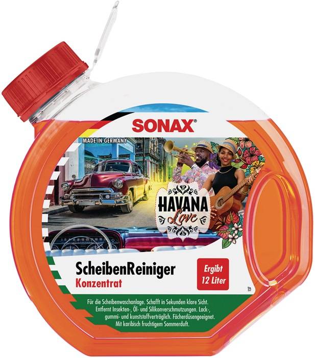ScheibenReiniger Havana Love Konzentrat 3l Rundflasche SONAX 4 Stück