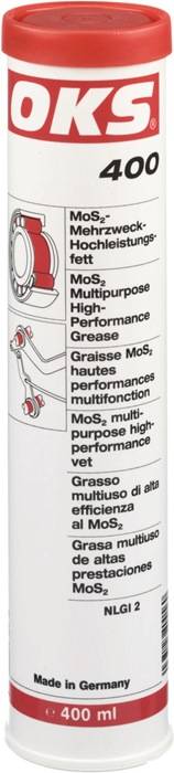 MoS² -Mehrzweck-Hochleistungsfett OKS 400 schwarz 400ml Kartusche OKS 10 Kartuschen