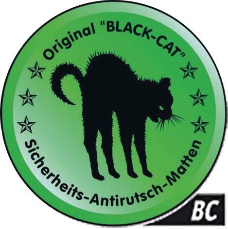 Sicherheitsantirutschmatte BLACK-CAT orig.-BC- L0,6m B1,2m D3,3mm 1 Matte WADO