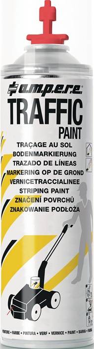 Bodenmarkierspray TRAFFIC PAINT 500ml rot AMPERE 12 Stück